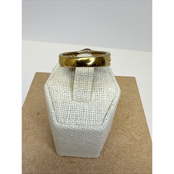 STS Karis Gold Bond Pale Blue Crystal Ring Size 9 - Picture 7 of 10